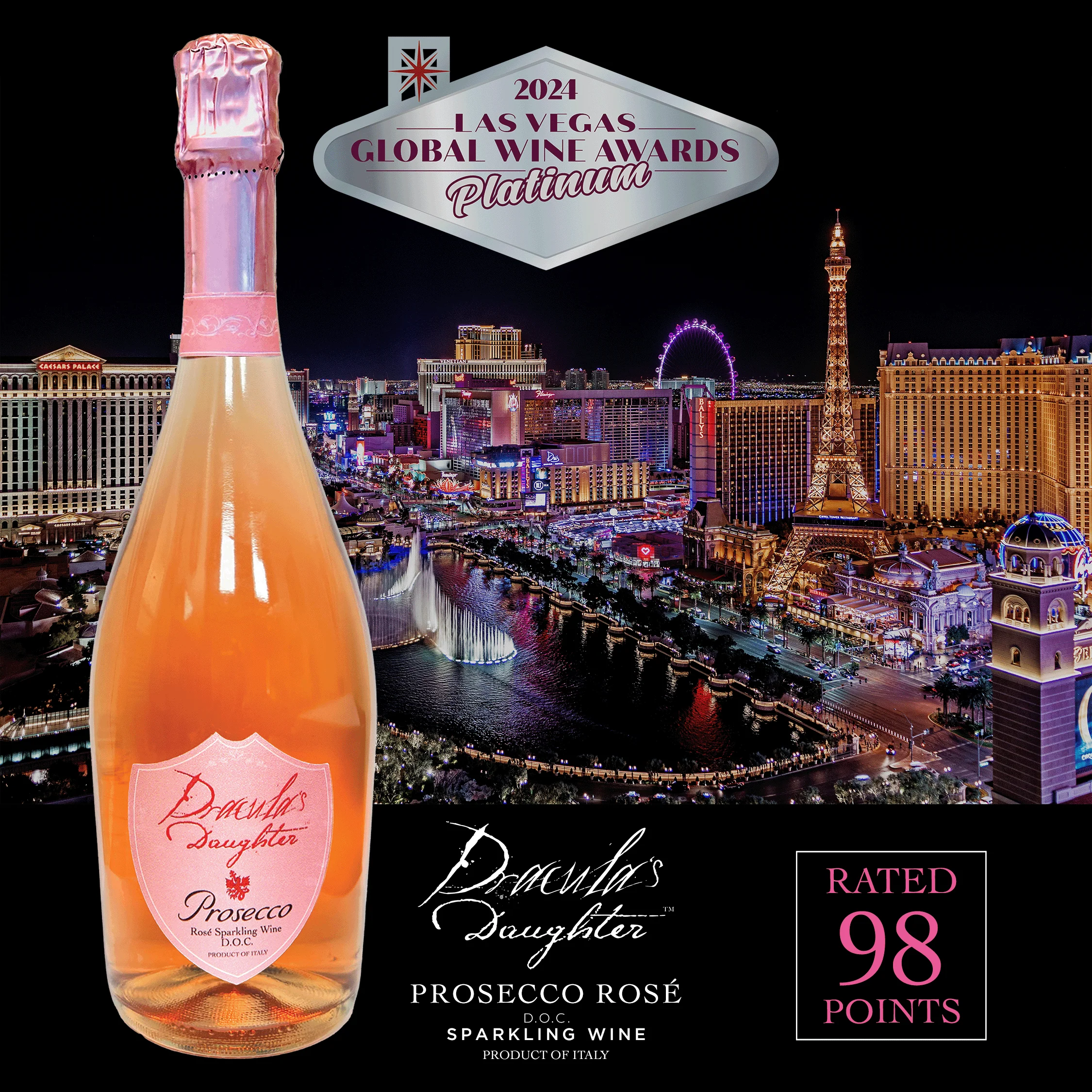 Dracula's Daughter Prosecco Rosé 12 Bottle Platinum Celebration Special - Image 3
