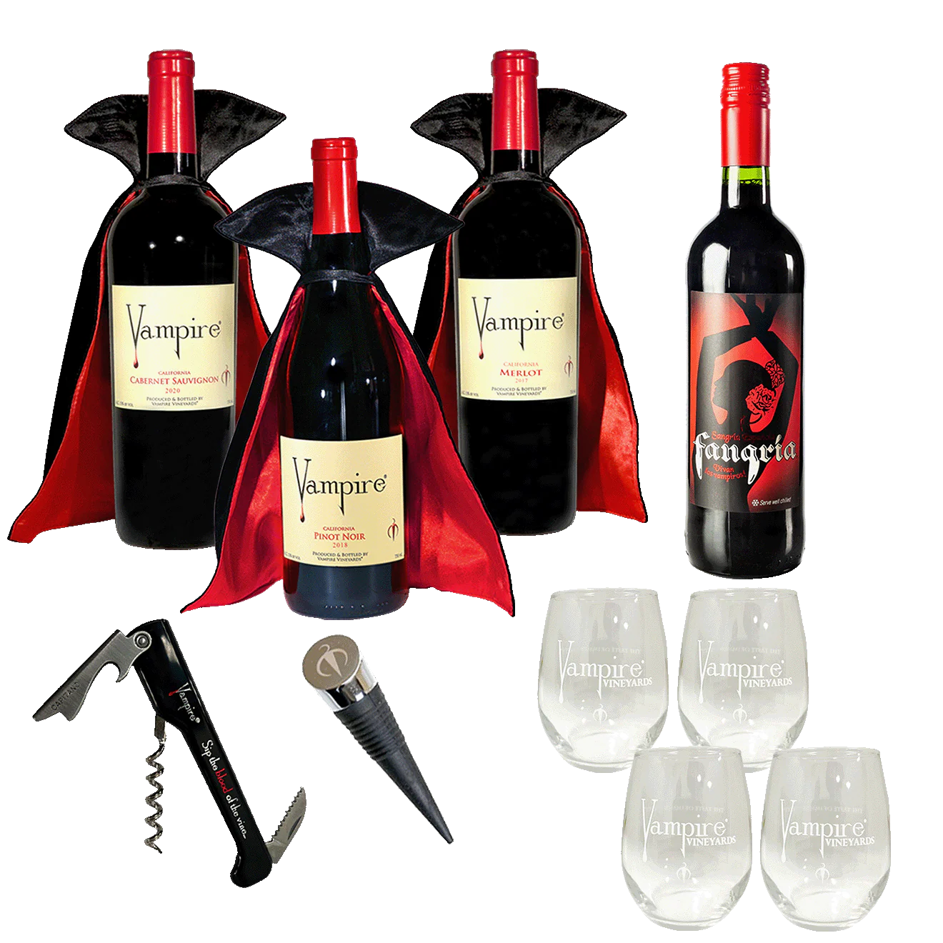 VAMPIRE VINEYARDS WINE TASTING PARTY SET